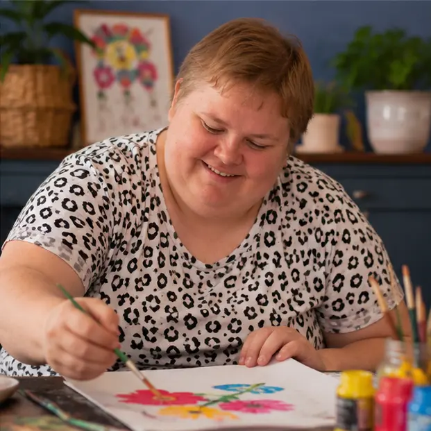 Participant painting